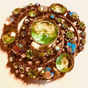 Sweet Romance Large Rhinestone Brooch $39